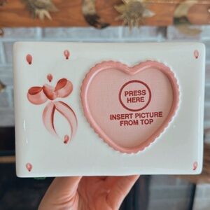 Vintage Cottage Core Bow Detailed Picture Frame.